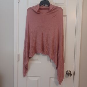 Lexi York Rose Pink Bamboo Sweater Poncho Shawl 1szfm